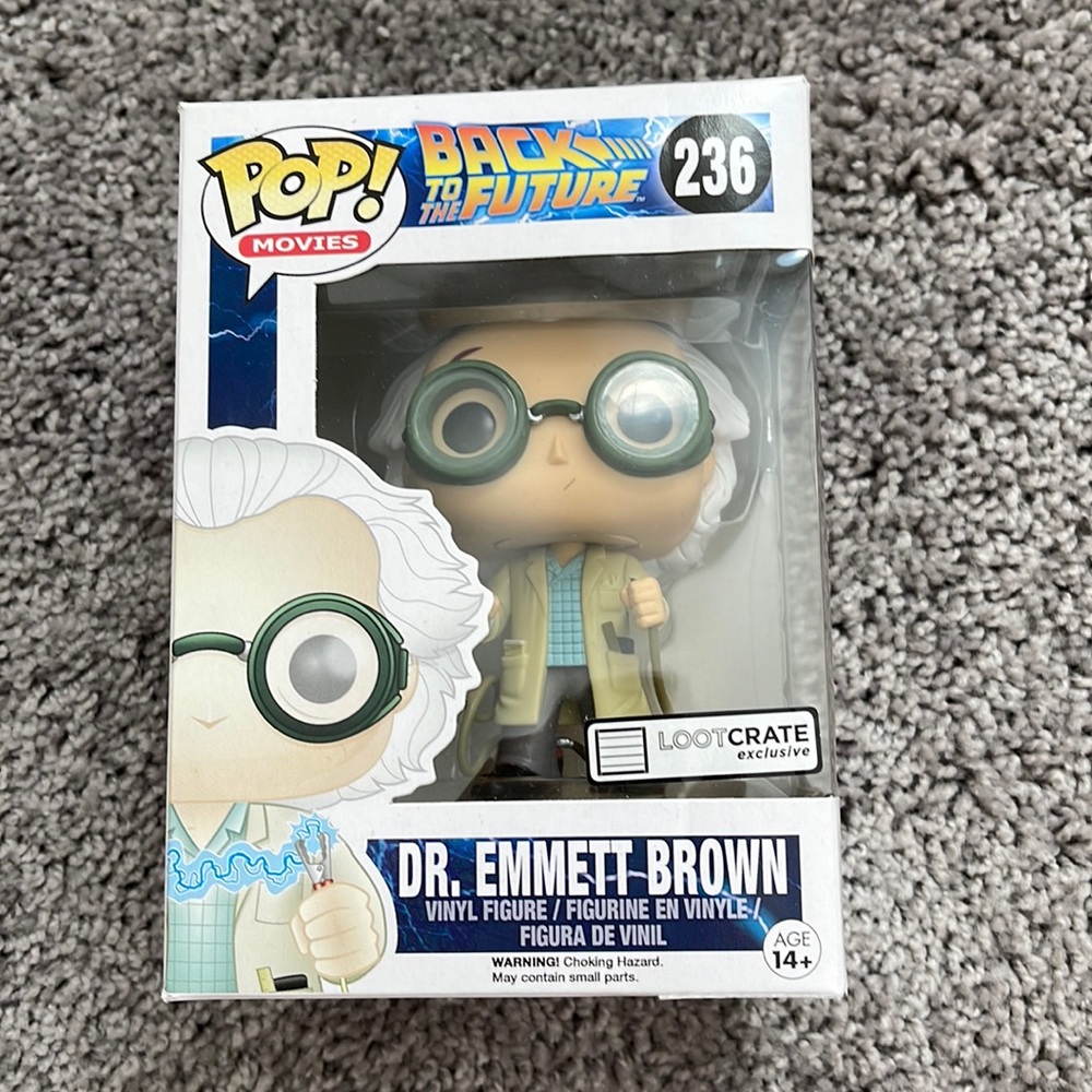 Funko Pop #236 BACK TO THE FUTURE Dr.Emmett Brown LootCrate Exclusive